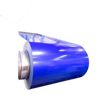 رول فولادی گالوانیزه از پیش رنگ شده HRB85 8-35 میکرون استیل آبی