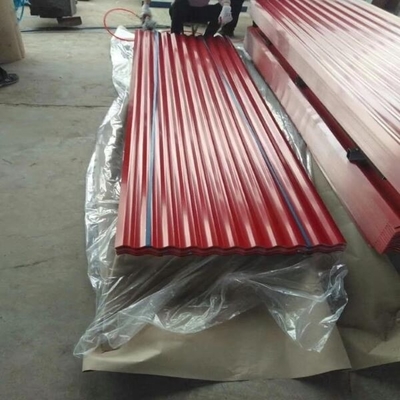 SPCC پیش رنگ آمیزی موجدار Gi ورق Z30-Z140 گالوانیزه رنگ پوشش داده شده است