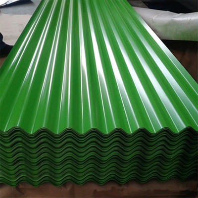 PE 30-275g/M2 پانل های سقف فلزی سبز RAL 9012 ورق های فلزی موجدار رنگی