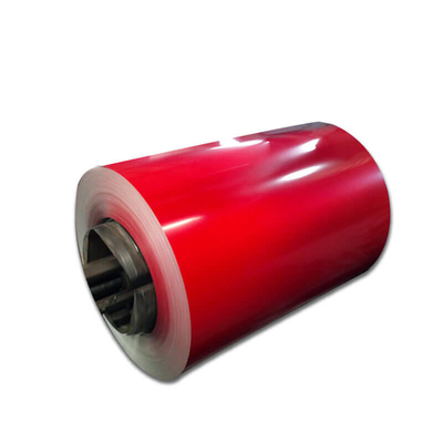 کویل فولادی گالوانیزه AiSi قرمز Ppgi HRB65 RAL کویل رنگی فولادی Ppgl ضد گرد و غبار