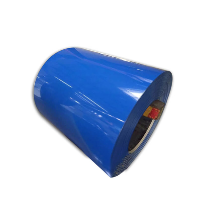 SGS Ral رنگ آبی کویل PPGI AZ121-Z150 رول فولادی گالوالوم از پیش رنگ شده با روکش پلی اتیلن