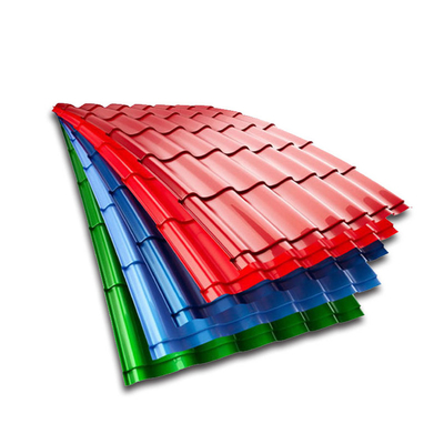 508mm 610mm رنگ پوشش داده شده ورق Gi 0.2mm پروفیل فولاد راه راه