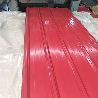 30-275g/M2 ورق بام پوشش داده شده رنگی 600-1100mm سقف فلزی موجدار سفید