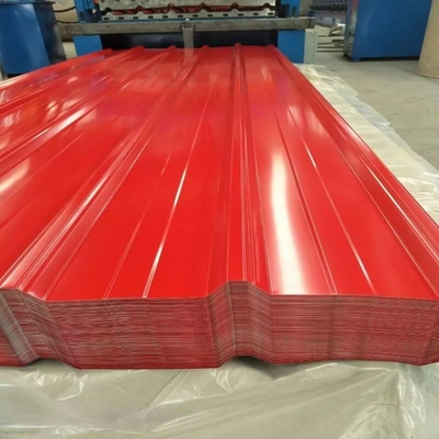 ورق بام با روکش رنگی 750 میلی متری ورق موجدار با روکش رنگی SGCC Gi