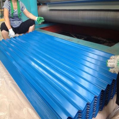 ضخامت 0.4mm-3.0mm ورق سقف PPGI موجدار گالوانیزه 600mm-1250mm عرض