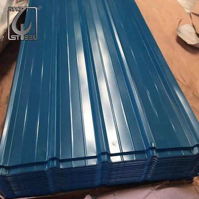 ورق سقف فلزی موجدار DX51D 0.6-3m ورق پوشش داده شده رنگی Galvalume
