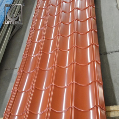 60-275g/M2 پوشش روی ورق سقف PPGI با طول 1000mm-6000mm