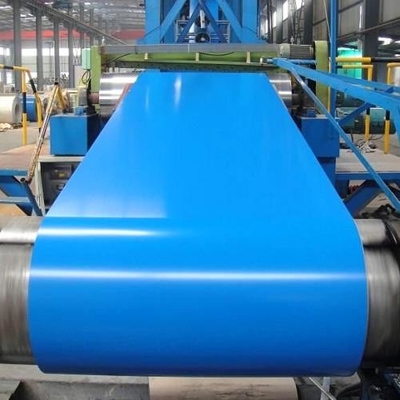 سیم پیچ فولادی RAL 8017 PPGL 0.11-2.5 میلی متری از پیش رنگ آمیزی شده فولاد آلوزینک