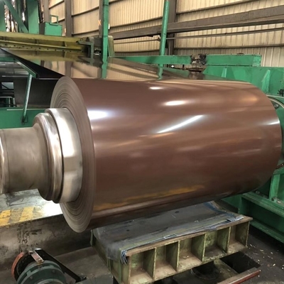 ورق کویل رنگی PPGI 600 - 1250 میلی متری از پیش رنگ آمیزی شده HRB95 Galvalume Steel Coil