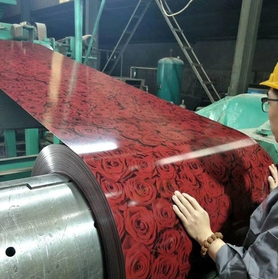 ورق کویل رنگی PPGI 600 - 1250 میلی متری از پیش رنگ آمیزی شده HRB95 Galvalume Steel Coil