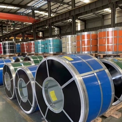 0.11-2.5mm روکش رنگی PPGI Coil Ral 9012 Preinted Galvalume Sheet Roll