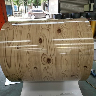 کویل فولادی 910 میلی متری PPGI از پیش رنگ شده 3-25 میلی متر کویل های رنگی روکش شده آجر چوبی